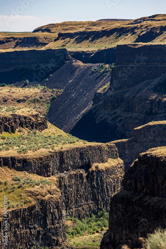 Washington's little Grand Canyon ,the Palouse River Canyon under a clear blue sky. photo