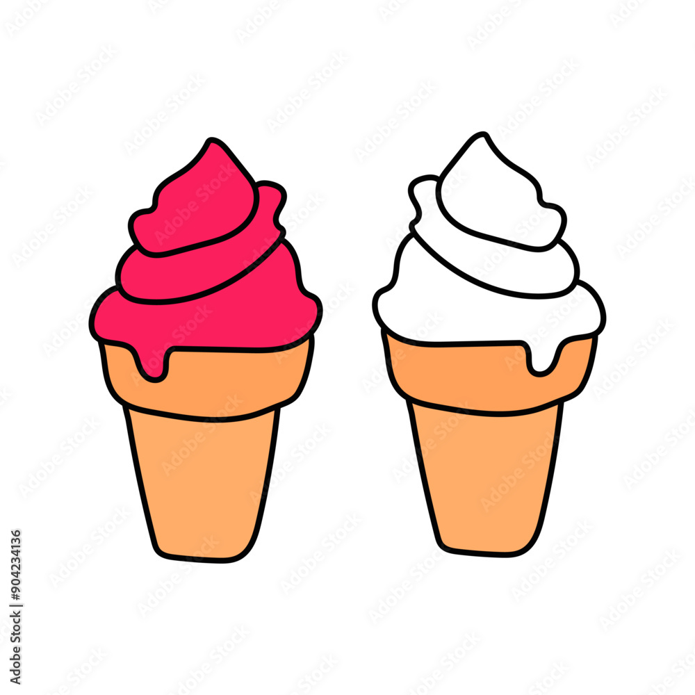 ice cream cone vector design. ice cream cone vector design.