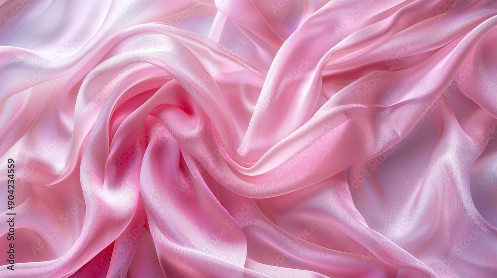 Silk background cloth sheet in pink color. Generative Ai
