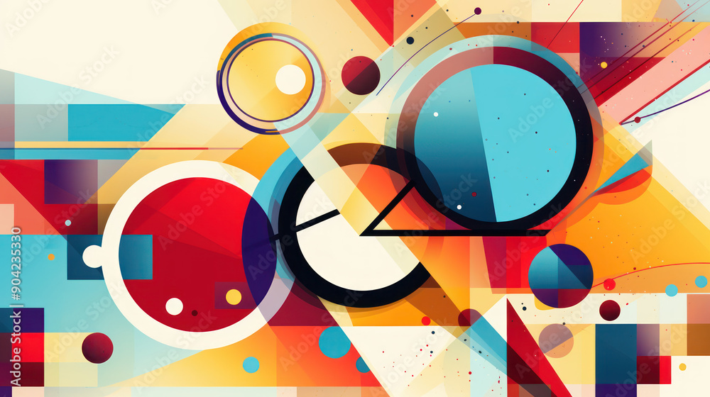 Obraz premium Abstract Geometric Triangles with Gradient Background. Modern, digital mosaic pattern. Visually dynamic.