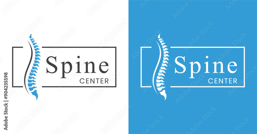 Simple Design Spine Logo Template Simple Design Spine Logo Template