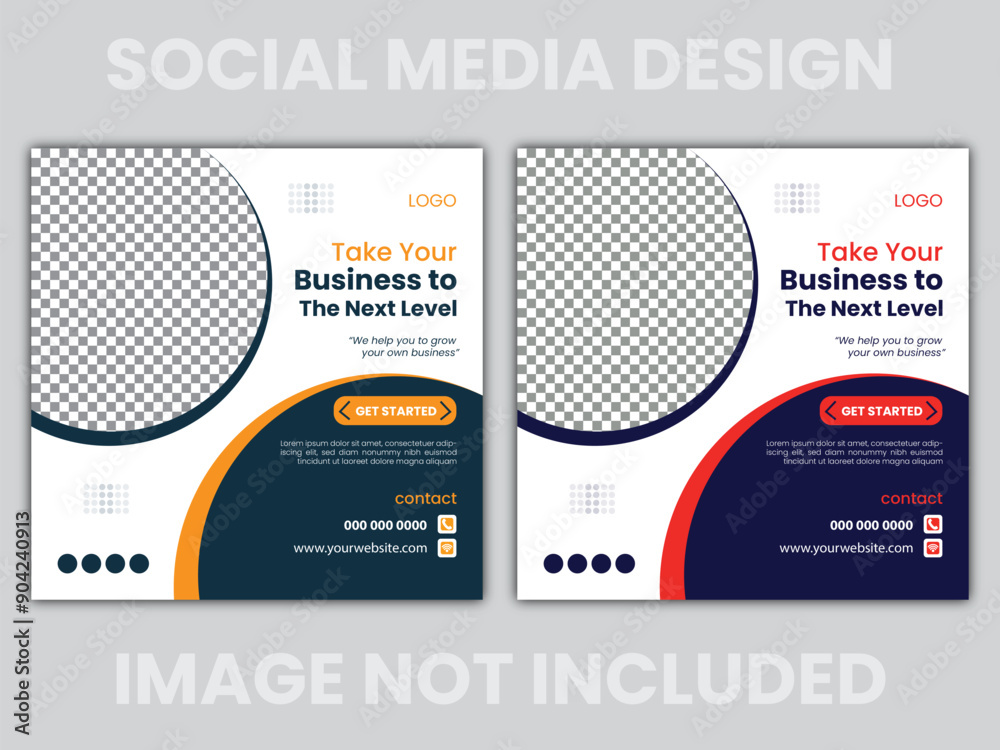 Corporate social media template design. Corporate social media template design.