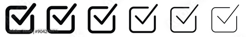 Validation Design Icon set vector.