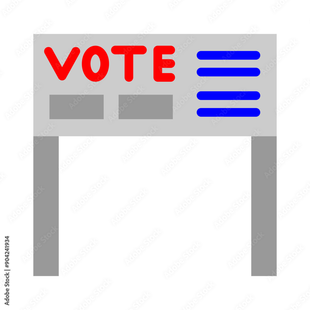 Election Campaign Banner Vector Flat Icon Design Election Campaign Banner Vector Flat Icon Design