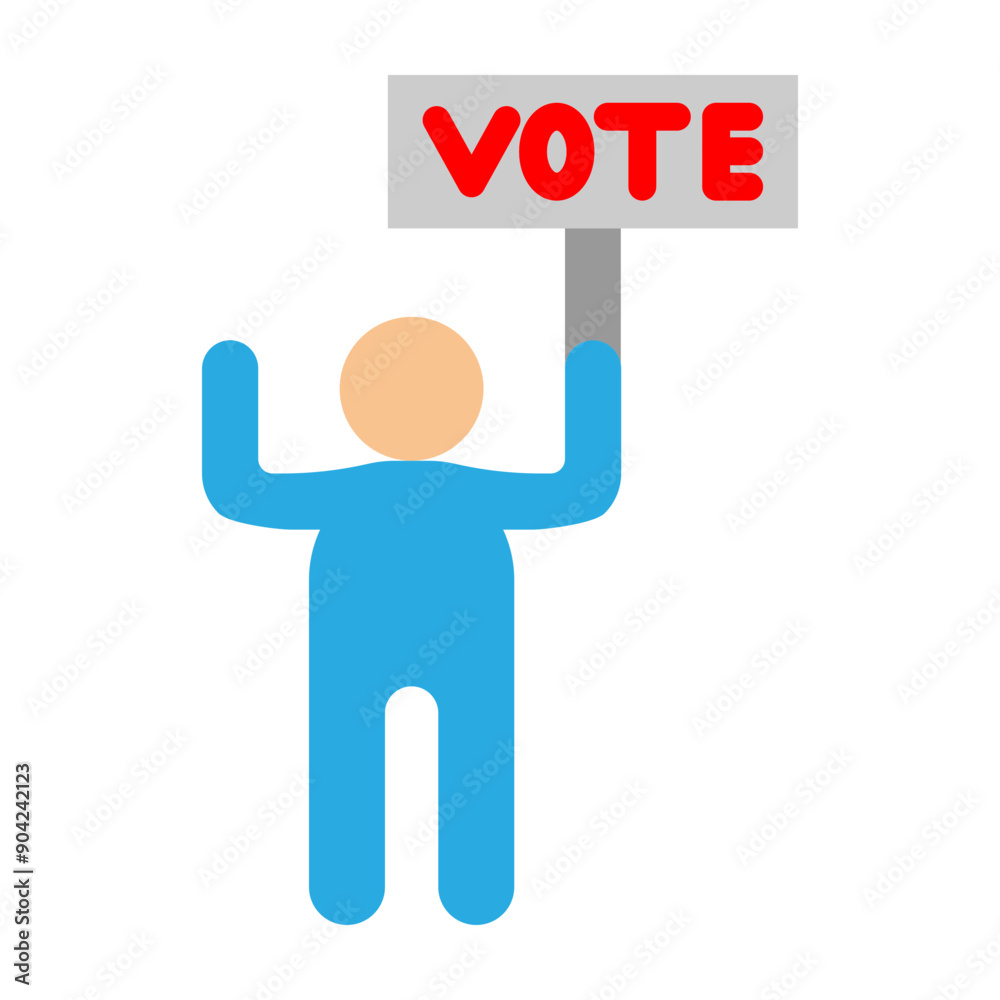 Campaign Slogan Vector Flat Icon Design Campaign Slogan Vector Flat Icon Design