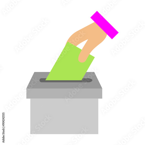 Voter Turnout Graph Vector Flat Icon Design