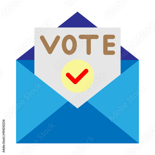 Free Download Voting Confirmation Email Vector Flat Icon Design - GFXLoad