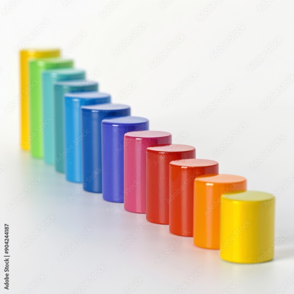 Medium shot of statistic, isolated on a white background, bright and vivid tonality Medium shot of statistic, isolated on a white background, bright and vivid tonality