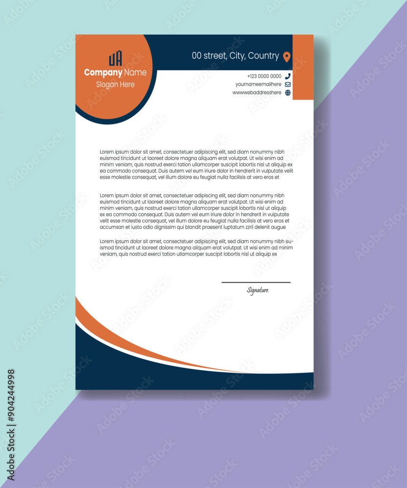 A corporate Letter head Design. A corporate Letter head Design.