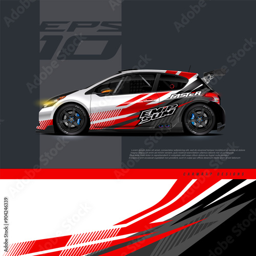 Car wrap decal designs. Abstract racing and sport background for racing livery or daily use car vinyl sticker.
