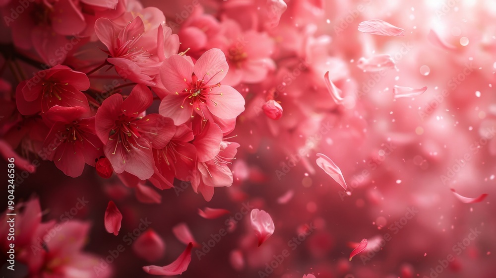 Pink Blossoms in Flight Pink Blossoms in Flight