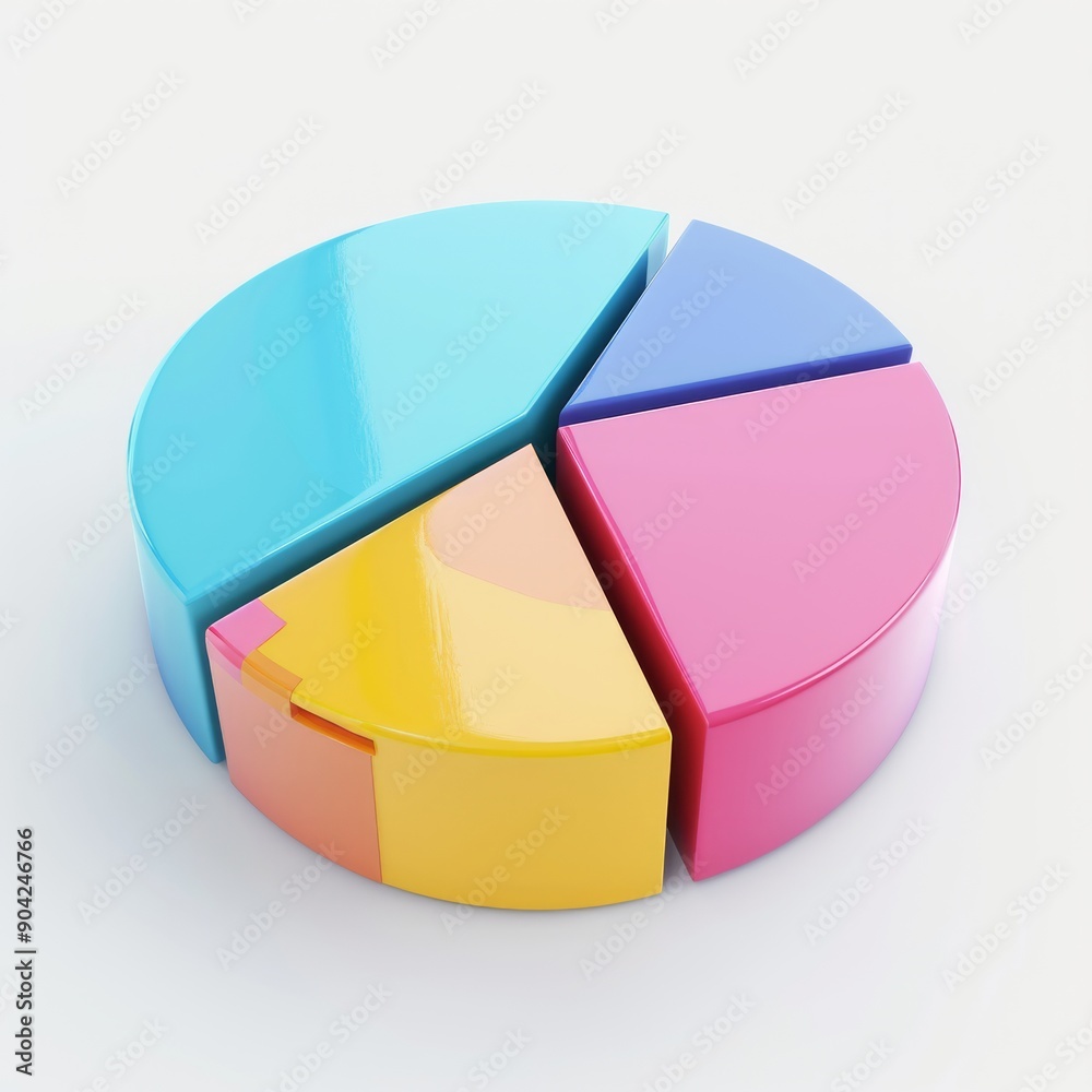 Obraz premium Medium shot of statistic, isolated on a white background, bright and vivid tonality 