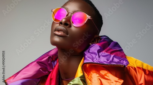 The Fashionable Model in Sunglasses