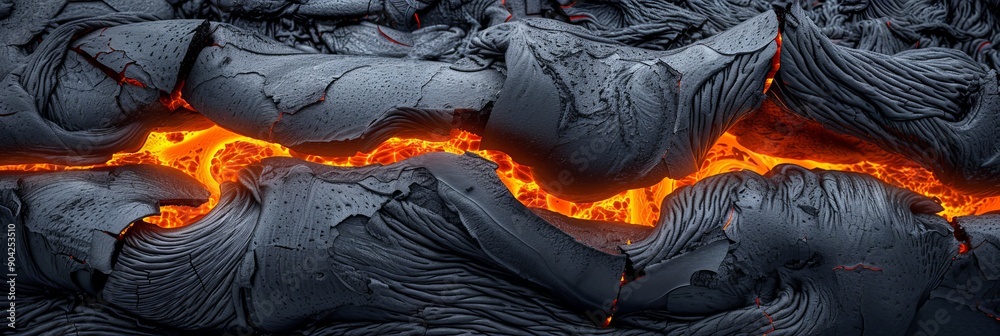 Molten Rock Flows Beneath the Earths Surface, Revealing Intricate Details and Vibrant Colors Molten Rock Flows Beneath the Earths Surface, Revealing Intricate Details and Vibrant Colors