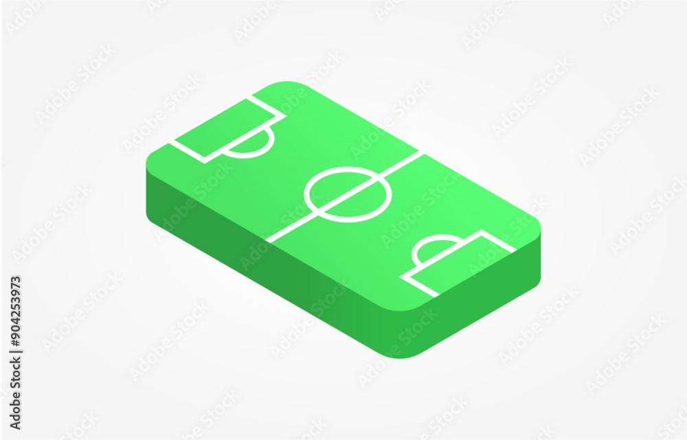 3d soccer field isometric cute design vector illustration 3d soccer field isometric cute design vector illustration