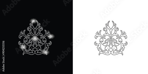 Rhinestone vector flower Design.