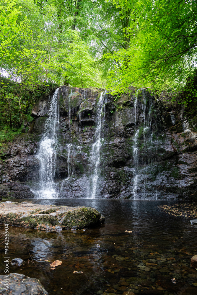 Wasserfall im Wald in Nordirland Wasserfall im Wald in Nordirland
