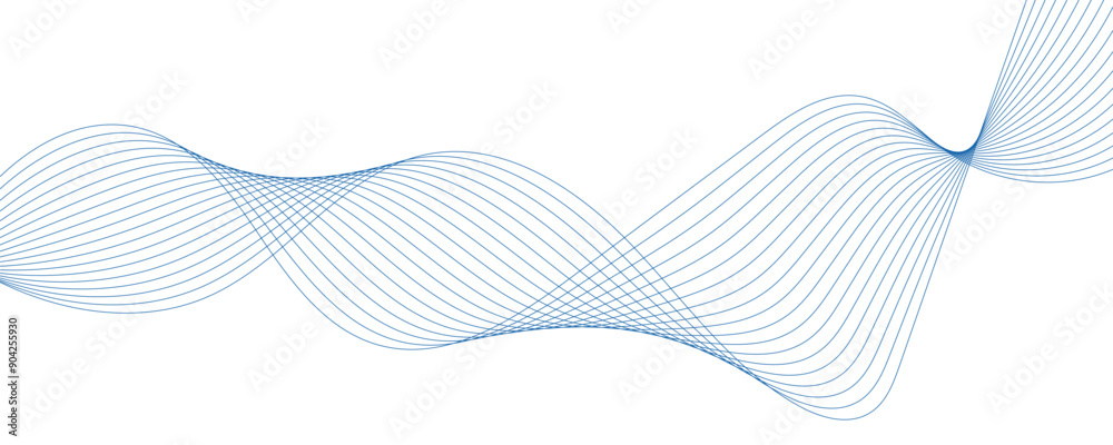 Abstract blue wavy lines. Vector background. Abstract blue wavy lines. Vector background.