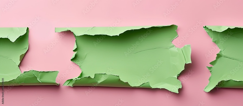 Message about financial planning creatively displayed on torn green paper against a pink backdrop embodying the idea of financial planning with a copy space image