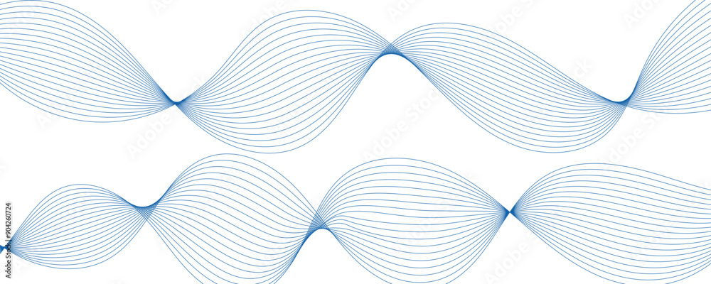Abstract blue wavy lines. Vector background. Abstract blue wavy lines. Vector background.