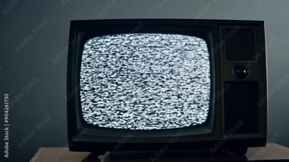 In an old house living room, a vintage television set with a wooden frame. The classic design of the old TV. Generative AI