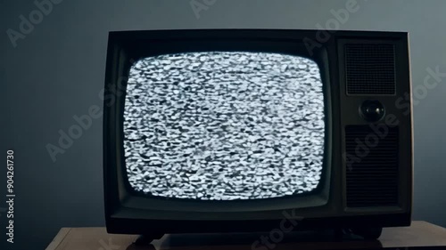 In an old house living room, a vintage television set with a wooden frame. The classic design of the old TV. Generative AI