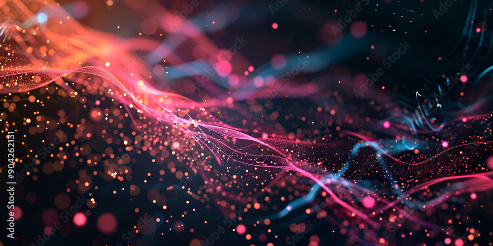 Fototapeta premium pink and blue lights