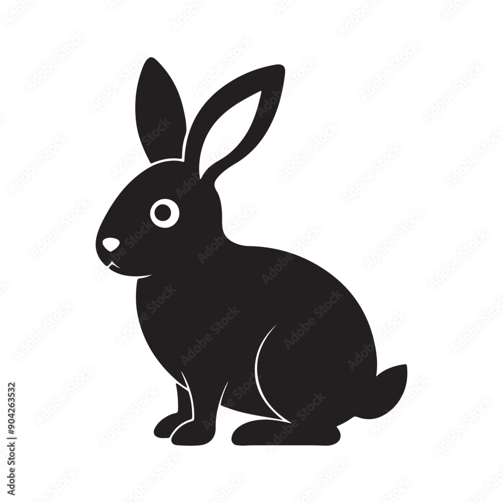 Rabbit Vector Silhouette High Quality Animal Illustrations for Creative Designs Rabbit Vector Silhouette High Quality Animal Illustrations for Creative Designs