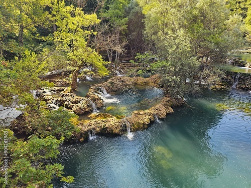 Obraz na płótnie Matrin Brod, Una Nationalpark, Bosnien w salonie