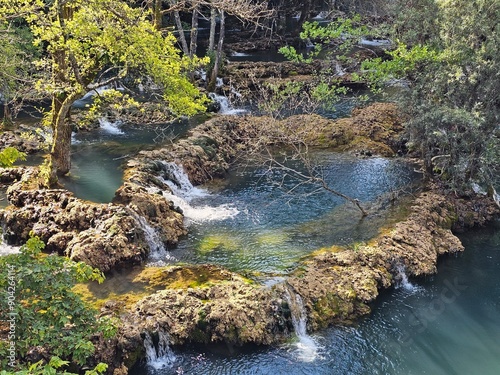 Obraz na płótnie Matrin Brod, Una Nationalpark, Bosnien w salonie