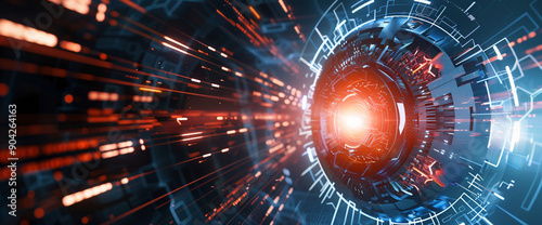 3D rendering of futuristic abstract technology background  ,Abstract technology background, 3d rendering digital illustration