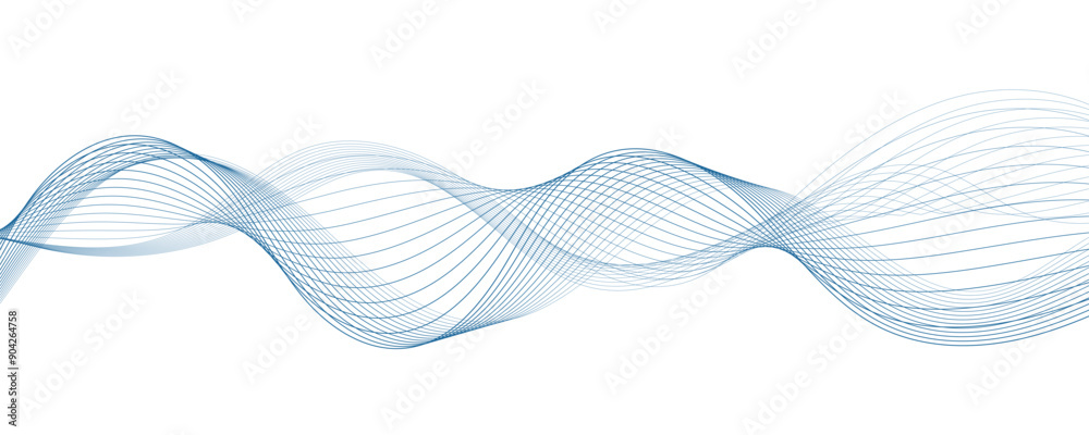 Abstract blue wavy lines. Vector background. Abstract blue wavy lines. Vector background.