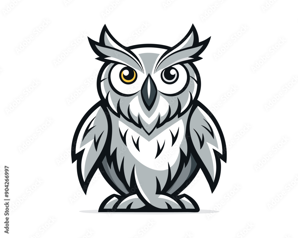 vector owl bird logo icon template ilustration design