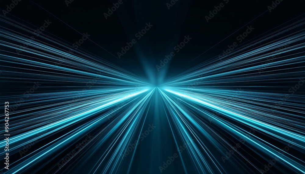 Abstract Blue wallpaper. Fast light beams on dark background. Modern futuristic backdrop. Digital vector illustration. Speed or motion concept. Virtual space technology. Cyan lines Abstract Blue wallpaper. Fast light beams on dark background. Modern futuristic backdrop. Digital vector illustration. Speed or motion concept. Virtual space technology. Cyan lines