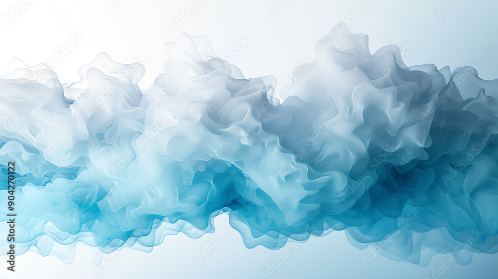 Obraz premium Networked clouds Interconnected cloud networks, vibrant blue and grey