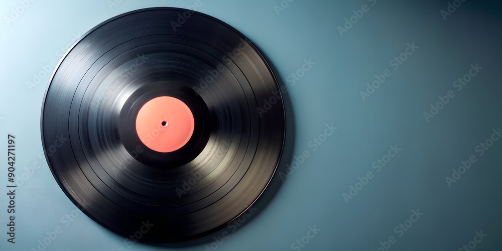 Fototapeta premium Schallplatte Vinyl Schellack Vinylscheibe Scheibe Platte Generative AI