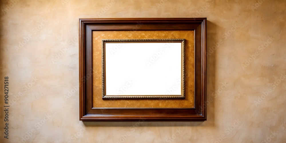 simple picture frame leans against bare wall simple picture frame leans against bare wall