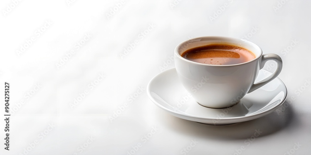 A cup of coffee with a white background AI Generative