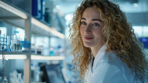 A female scientist in lab photo