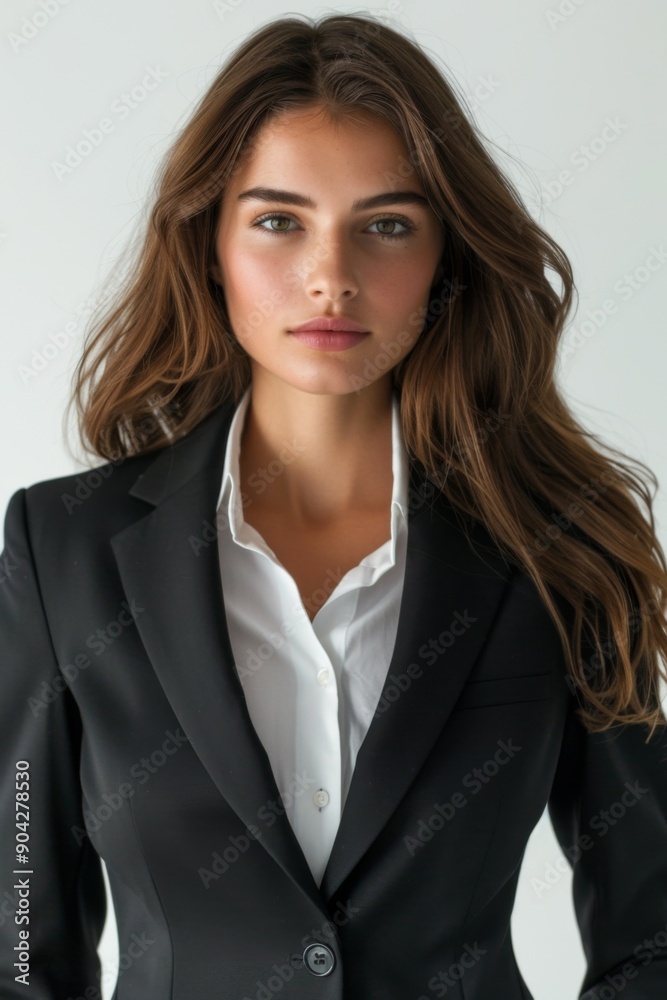 A businesswoman wearing formal suit isolated created with Generative AI A businesswoman wearing formal suit isolated created with Generative AI