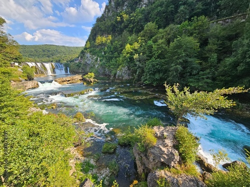Obraz na płótnie Una Nationalpark Wasserfälle Bosnien w salonie