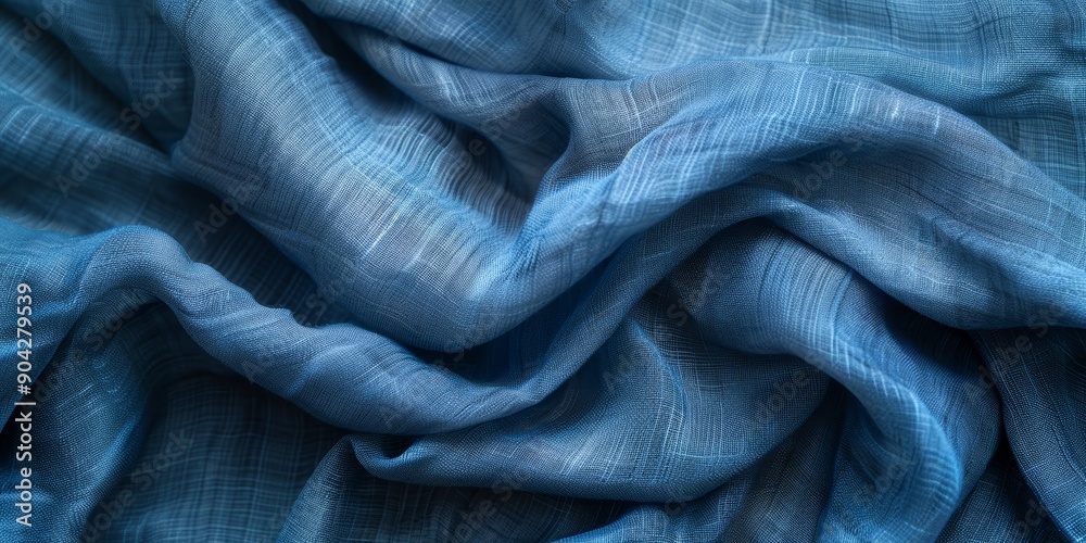 Soft cotton fabric texture with subtle weave patterns and gentle folds, ideal for apparel and textile designs
