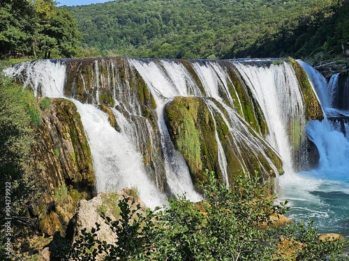 Obraz na płótnie Wasserfall Štrbački buk, Una Nationalpark Bosnien w salonie
