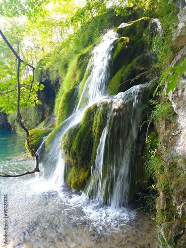 Obraz na płótnie Una Nationalpark Wasserfälle Bosnien w salonie