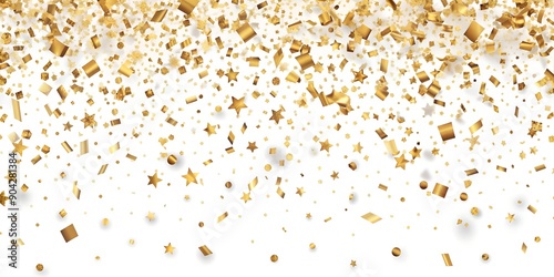 luxury gold confetti particles overlay AI-Created Content