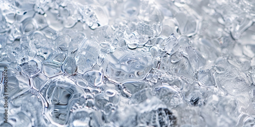 Crystal clear ice texture with intricate cracks and bubbles, capturing the beauty of winter landscapes Crystal clear ice texture with intricate cracks and bubbles, capturing the beauty of winter landscapes