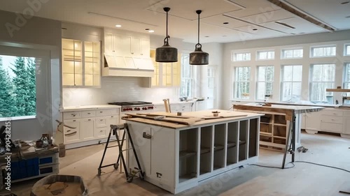 Kitchen room renovating