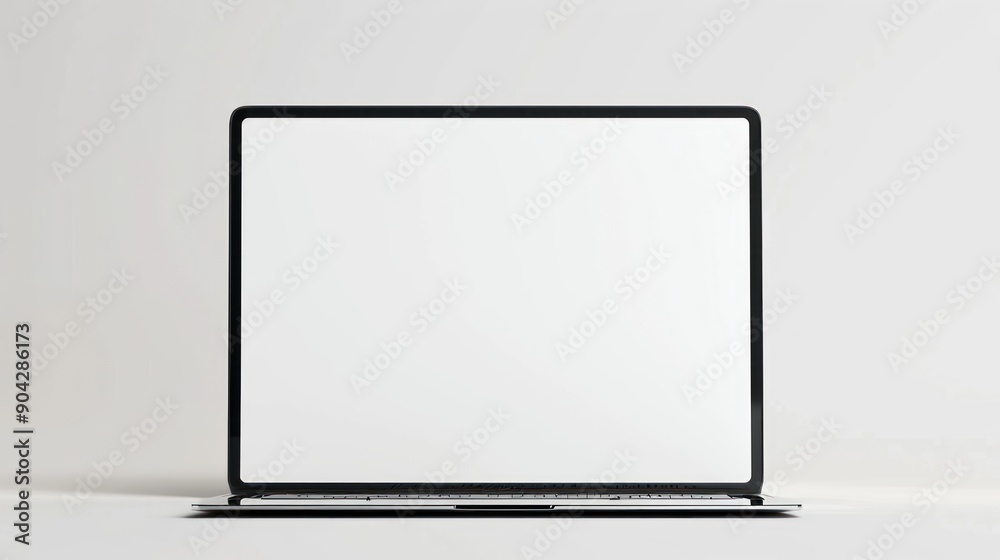 White blank laptop tablet display design mockup material background wallpaper AI generated image White blank laptop tablet display design mockup material background wallpaper AI generated image