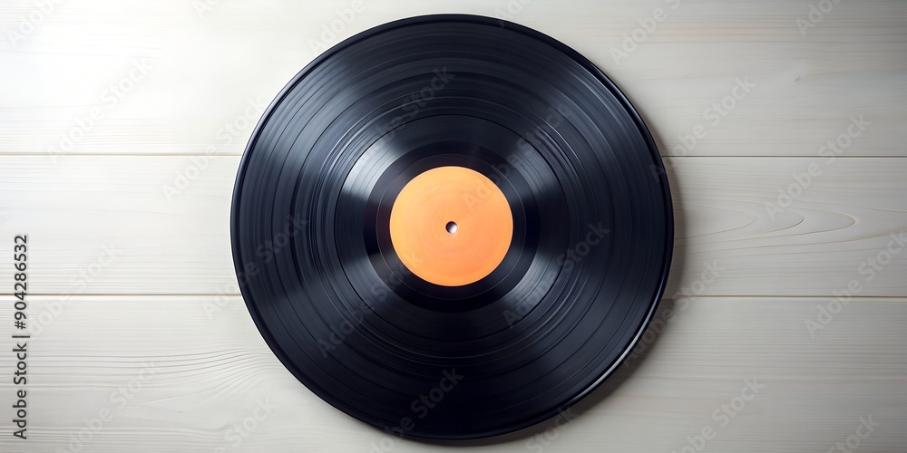 Obraz premium Schallplatte Vinyl Schellack Vinylscheibe Scheibe Platte Generative By AI