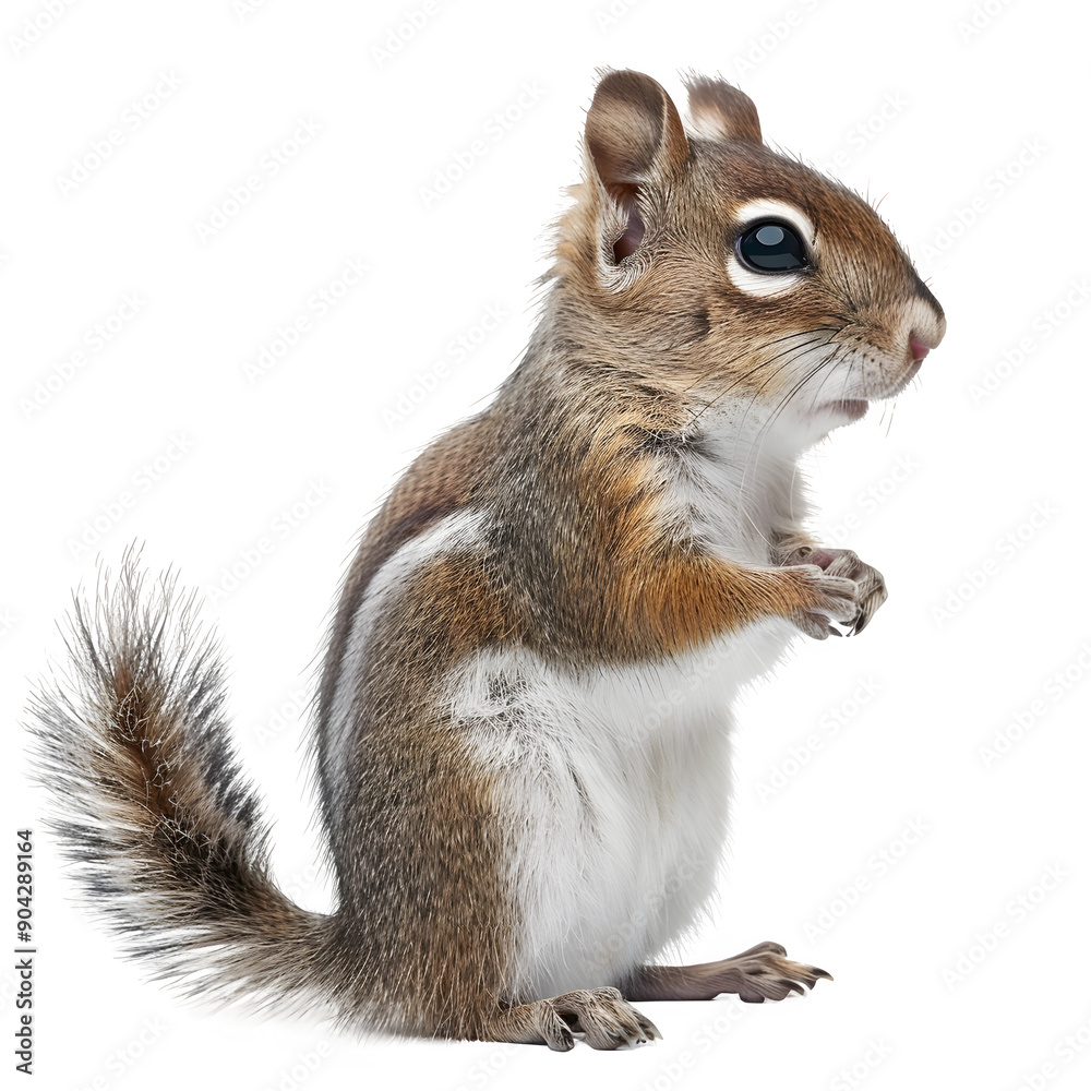 Obraz premium Eastern chipmunk isolated on transparent background